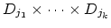 $D_{j_1} \times \cdots
\times D_{j_k}$